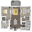 The Legendary, 2/2, 1092 SF with balcony/patio
