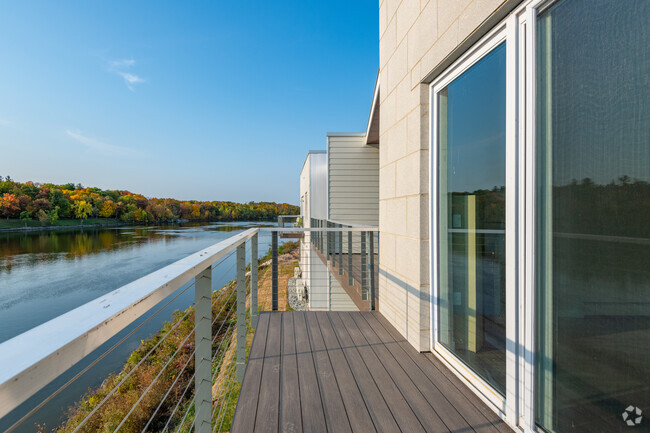 Balcony View of the Fox River - THE CURRENT of the Fox Wrightstown Apartments