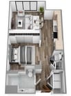 B - Studio / 1 Bath