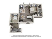 Floor plans are artist’s rendering. All dimensions are approximate. Actual product and specifications may vary in dimension or detail. Not all features are available in every apartment. Prices and availability are subject to change.