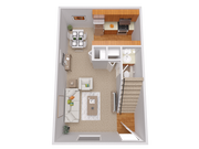 Explore this chic floor plan with an inviting open-concept design for modern living.