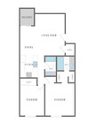 2 Bedroom 2 Bath 910 sqft