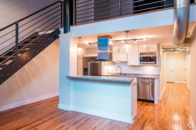 2BR, 2BA - 1461SF - Kitchen and Living Area