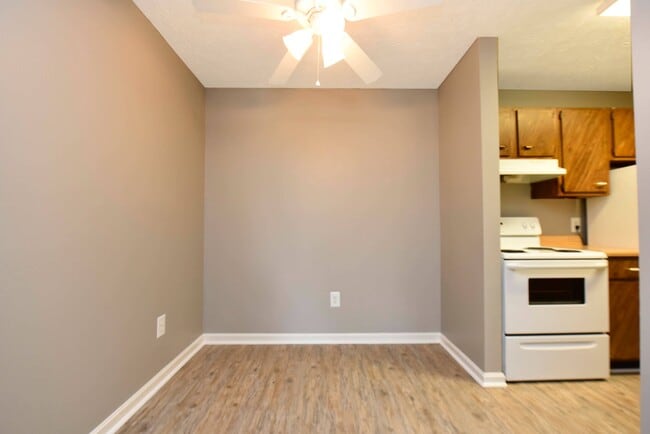 Dining Room + Hardwood Style Flooring