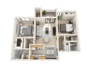 B2 - Classic, 2nd floor, 2BR, 2BA - 991SF