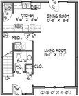 Townhome floor plan - first floor