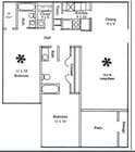 2BR/2BA