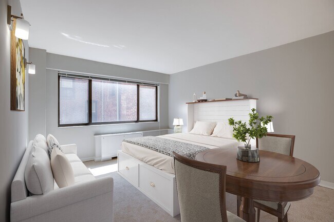 Studio with murphy bed (virtually staged) - The Livingston