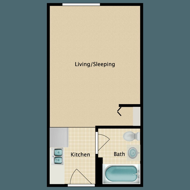 Typical Studio - Pacific Inn Apartments