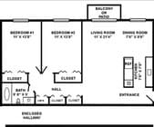 2BR/1BA