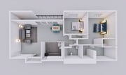 The Pine Two Bedroom 2 Bathroom Apartment