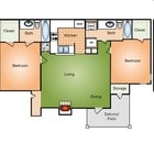 2 Bed 2 Bath - 1,050sf