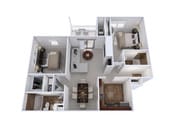 Chesapeake - 2 Bedroom/2 Bathrooms 1,062-1,163 Sq. Ft.