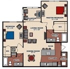 2 habitaciones y 2 baños