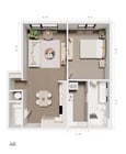 The Grandeur | A6 - Cedar (1 Bedroom 1.5 Bath)