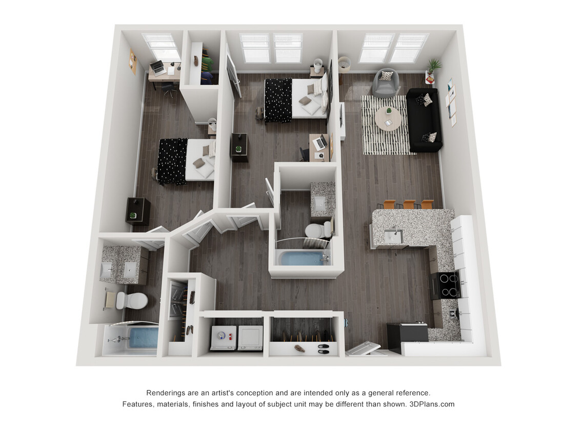 Floor Plan - 2BR/2BA