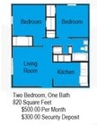 2BR/1BA
