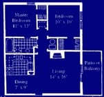 2BR/1BA