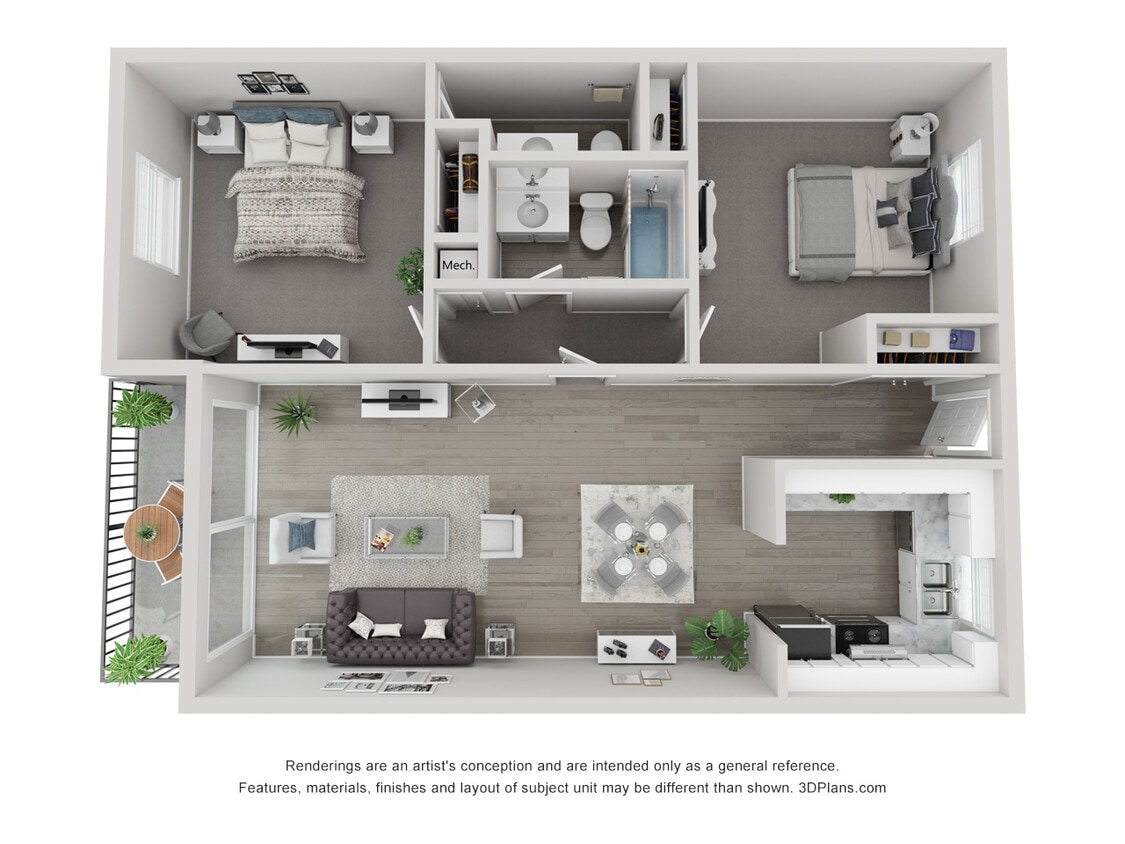 Floor Plan - 2 x 1.5 Large Standard -Call For Availability