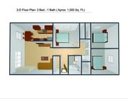 Three Bedroom One Bath