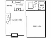 1BR/1.5BA