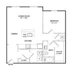 A2 | 1x1 | 825 sq ft