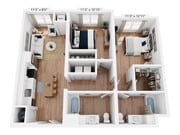 B3 | 2x2 | 1,040 sq ft