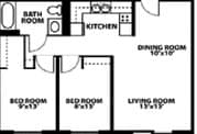 2BR/1BA