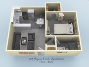 1BR/1BA