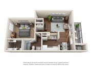 1 BR / 1 BR 641sf