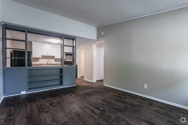 1BR, 1BA - Living Room and Kitchen