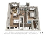 Clover floor plan The Hadley Apartments