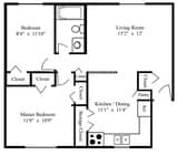 2BR/1BA