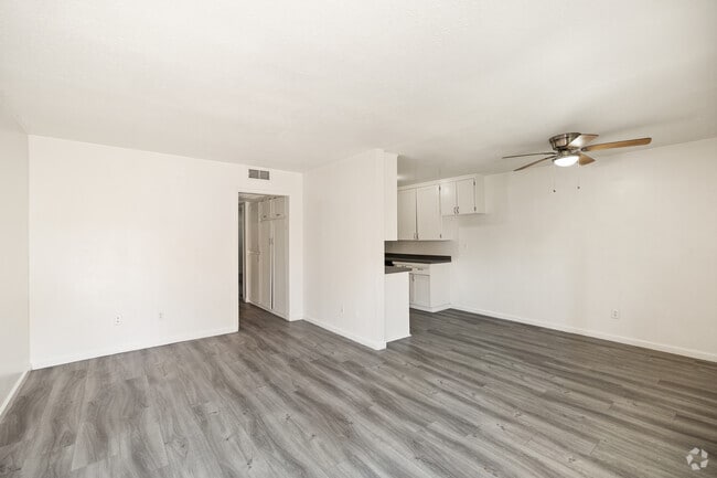 2BR, 1BA - 728SF - Living Room - Twin Palms Apartments