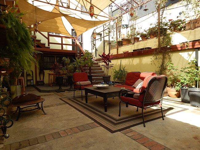 Entrance patio to apartment 1