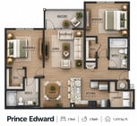 Prince Edward - 2 Bed/2 Bath - 1,310 Sq. Ft.