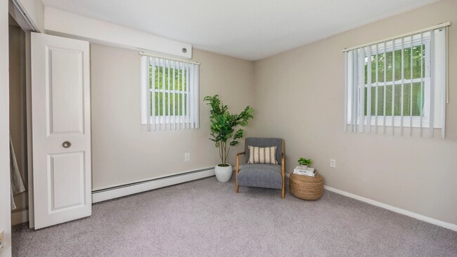 Step into your peaceful retreat with plush carpeting that warms your every step right into your luscious bed.