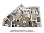 B3_2Bed_2Bath_1229 Sq Ft