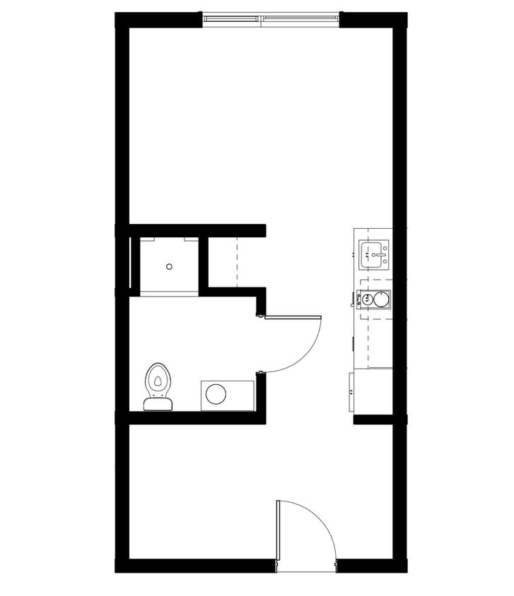 Floor Plan - Open 1 Bedroom
