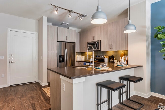 1BR,1BA - 693SF A1 - Kitchen - Morada Plano