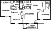 C1MK_3Bed_2Bath_1200 Sq Ft