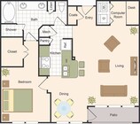 One Bedroom Floorplan