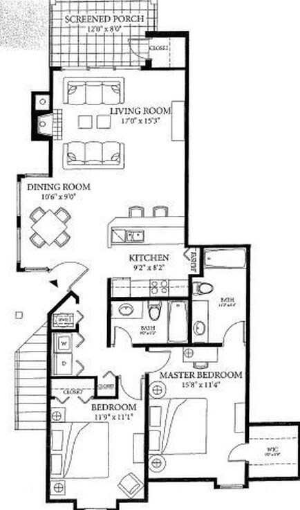 Floorplan - 2400 Feather Sound Dr Apt 421 Unit #421