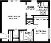 1BR/1BA