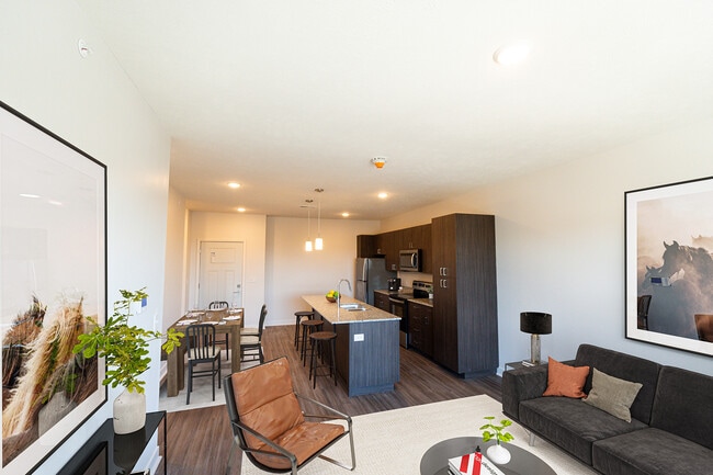 Contemporary Living Room Interior - EOS 75 Apartments