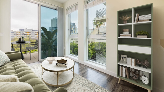 Living Room with Balcony and Hard Surface Flooring - Radius Koreatown