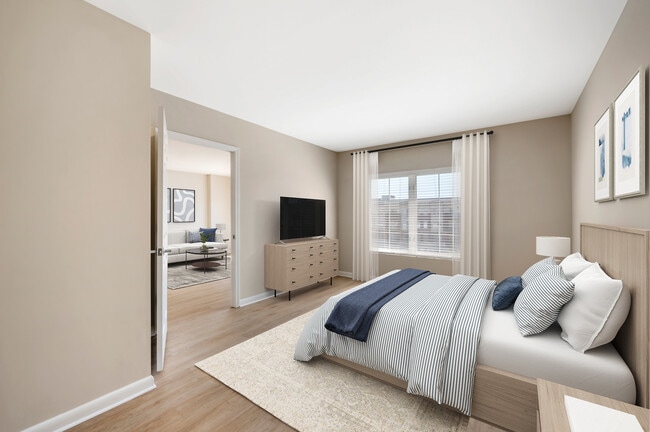 Signature Collection bedroom with hard surface flooring