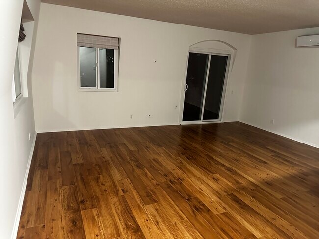 living room with balcony