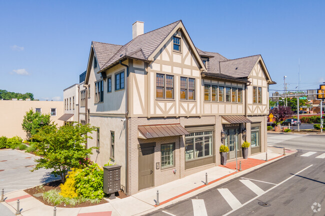 Side View of building, parking lot on the left - Bennington Luxury Apartments