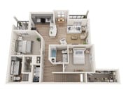 B2-U(G) floor plan Reserve at Lake Jackson